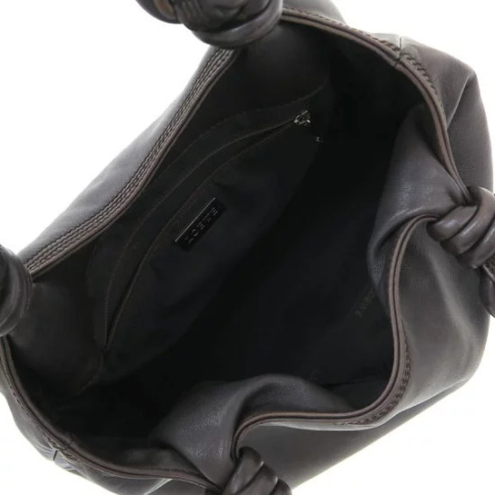 Loewe Anagram rolled shoulder Knot knot Bag Vintage leather Black